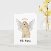 Blonde Tan Golden Cocker Beileid Memorial Karte (Gelbe Blume)