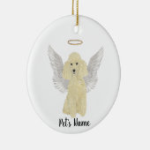 Blonde Tan Golden Poodle Beileid Memorial Keramik Ornament (Rechts)