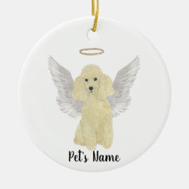 Blonde Tan Golden Poodle Beileid Memorial Keramik Ornament