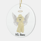 Blonde Tan Golden Poodle Beileid Memorial Keramik Ornament (Links)