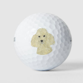 Blonde Tan Golden Poodle Golfball