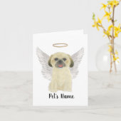 Blonde Tan Golden Shih Tzu Beileid Memorial Karte (Gelbe Blume)