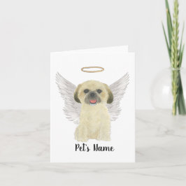 Blonde Tan Golden Shih Tzu Beileid Memorial Karte