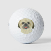 Blonde Tan Golden Shih Tzu Golfball (Vorderseite)