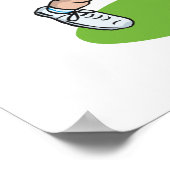 Blonde Tennis Girl Poster (Ecke)