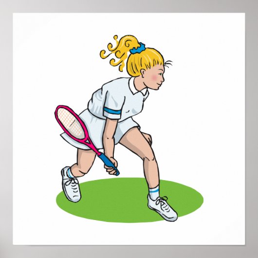 Blonde Tennis Girl Poster (Vorne)