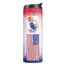 Blonde 💯 % Trump Girl Thermal Tumbler Thermosbecher