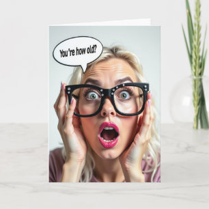 Blonde Überraschungs-Geburtstagskarte Karte