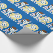 Blonde und Brünette Skelettfrauen Geschenkpapier (Ecke)