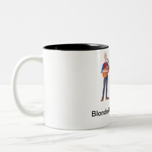 Blonde und graue Tasse (Links)