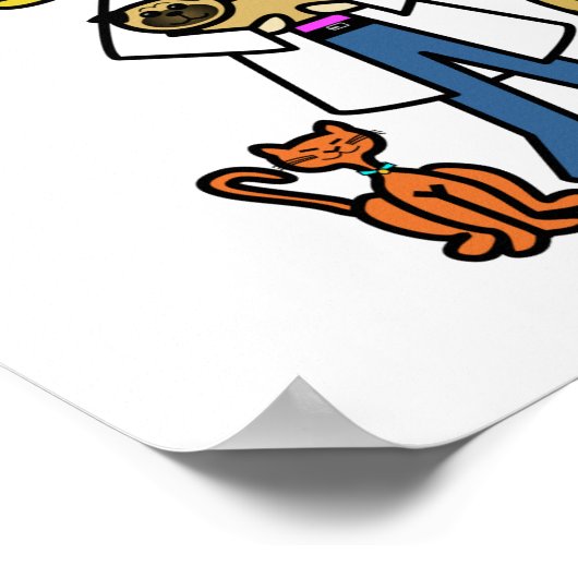 Blonde Veterinary Poster (Ecke)