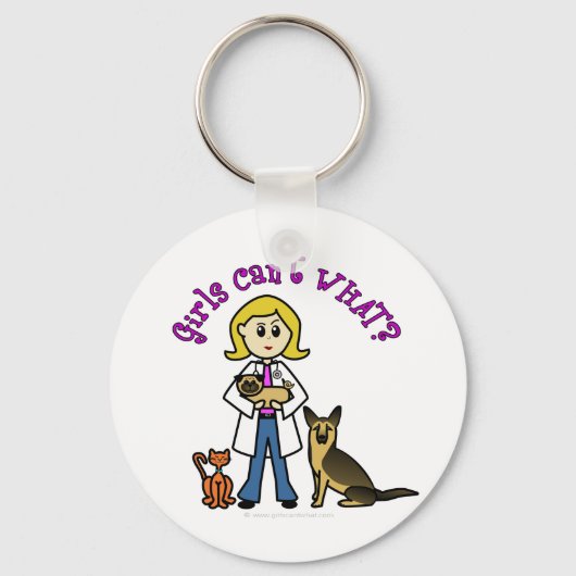 Blonde Veterinary Schlüsselanhänger (Vorderseite)