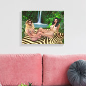 BLONDE VS BRÜNETT LEINWANDDRUCK (Insitu (Wohnzimmer))