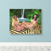 BLONDE VS BRÜNETT LEINWANDDRUCK (Insitu (Holzboden))