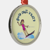 Blonde Wasserläufer Silbernes Ornament (Rechts)