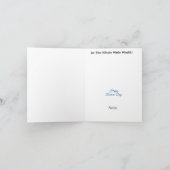 Blonde weibliche Ärztin mit Spritze Grußkarte Karte (Innenseite)