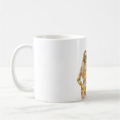 Blonde weibliche Frucht-Top-Hose Kaffeetasse (Links)