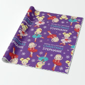 Blonde Weihnachten Ballerina Geschenkpapier (Ungerollt)