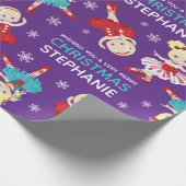 Blonde Weihnachten Ballerina Geschenkpapier (Ecke)