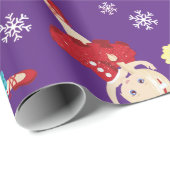 Blonde Weihnachten Ballerina Geschenkpapier (Rolleneckpunkt)