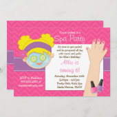 Blonde Wellness-Center-Geburtstags-Party Einladung (Vorne/Hinten)