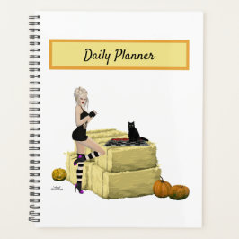 Blonde Witch Button Up Girl Daily Planner Planer