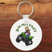 Blonde Woman ATV | Vierradfahrer Schlüsselanhänger (Vorderseite)