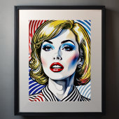 Blonde Woman Pop Art Poster