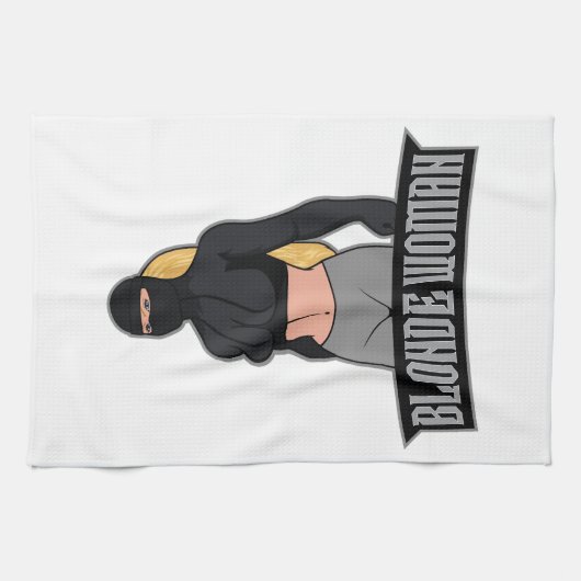 Blonde Woman Tea Towel Geschirrtuch (Horizontal)