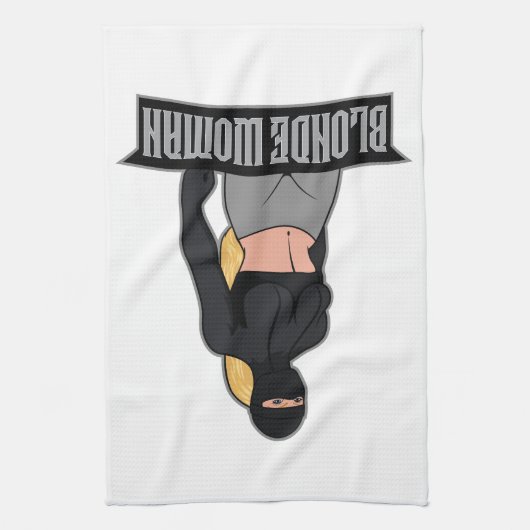 Blonde Woman Tea Towel Geschirrtuch (Vertikal)