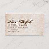 Blonder Bäcker auf rosa Brown-Schale backt Visitenkarte (Rückseite)