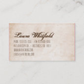 Blonder Bäcker auf rosa Brown-Schale backt Visitenkarte (Rückseite)