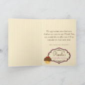 Blonder Bäcker-kleiner Kuchen D12 danken Ihnen Dankeskarte (Innenseite)