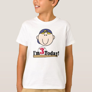 Blonder Baseball-3. Geburtstag T-Shirt