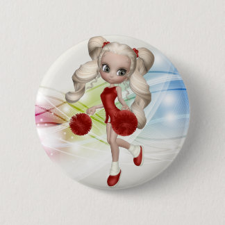 Blonder Cheerleader-Knopf Button
