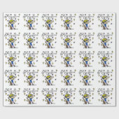 Blonder Jungen-Rockstar Geschenkpapier (Flach)