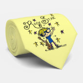 Blonder Jungen-Rockstar Krawatte (Gerollt)