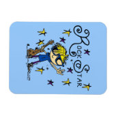 Blonder Jungen-Rockstar Magnet (Horizontal)