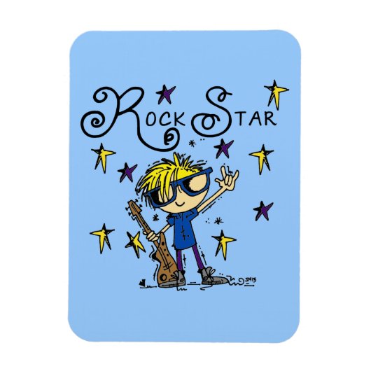 Blonder Jungen-Rockstar Magnet (Vertikal)