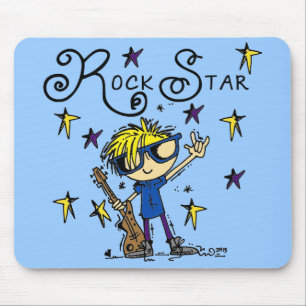 Blonder Jungen-Rockstar Mousepad