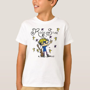 Blonder Jungen-Rockstar T-Shirt