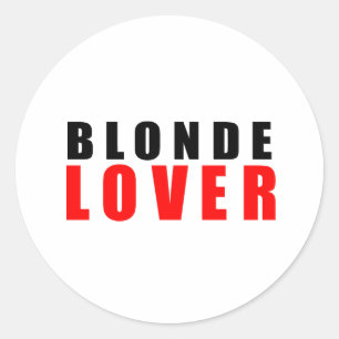Blonder Liebhaber Runder Aufkleber
