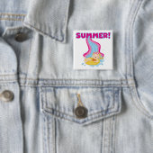 Blonder Mädchen-Sommer Button (Beispiel)