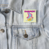 Blonder Mädchen-Sommer Button (Beispiel)