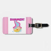 Blonder Mädchen-Sommer Gepäckanhänger (Vorderseite horizontal)