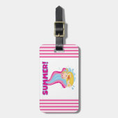 Blonder Mädchen-Sommer Gepäckanhänger (Vorderseite vertikal)