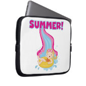 Blonder Mädchen-Sommer Laptopschutzhülle (Vorne Rechts)