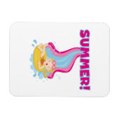 Blonder Mädchen-Sommer Magnet (Horizontal)