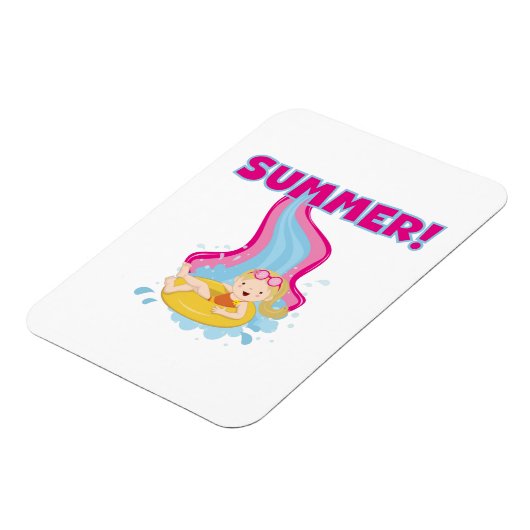 Blonder Mädchen-Sommer Magnet (Linke Seite)