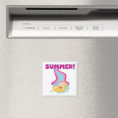 Blonder Mädchen-Sommer Magnet (In Situ (Geschirrspüler))